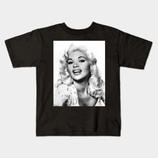 Jayne Mansfield Portrait Kids T-Shirt